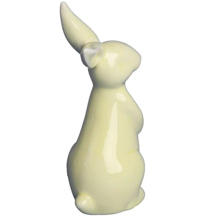 Zajączek Ceramiczny Figurka Stojąca 15 cm - Żółta
