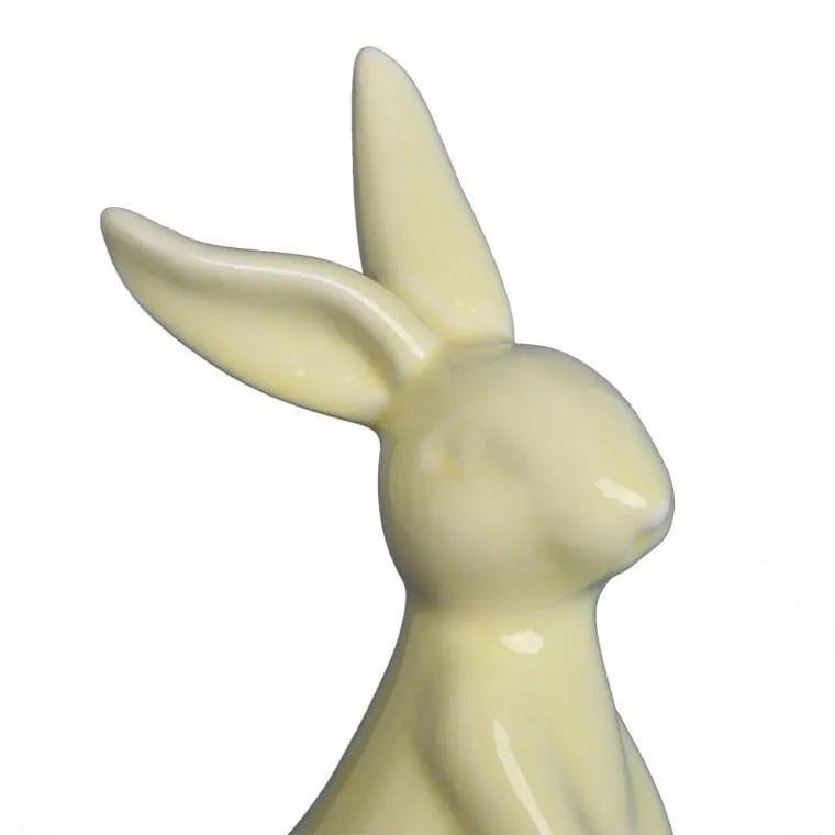 Zajączek Ceramiczny Figurka Stojąca 15 cm - Żółta