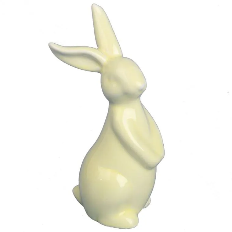 Zajączek Ceramiczny Figurka Stojąca 15 cm - Żółta
