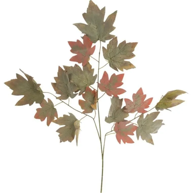 Gałązka Liści Klonu 64 cm - Zielona