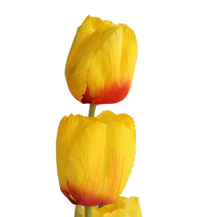 Gałązka 3 TULIPANÓW 80 cm - ŻÓŁTA