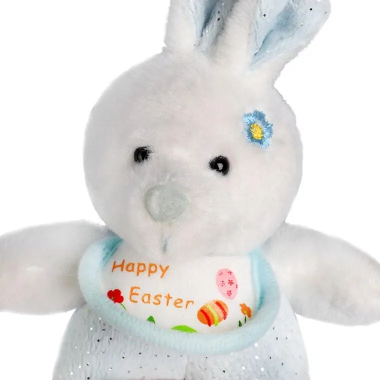 Pluszak KRÓLIK Wielkanocny Z Napisem 'Happy Easter - Niebieski