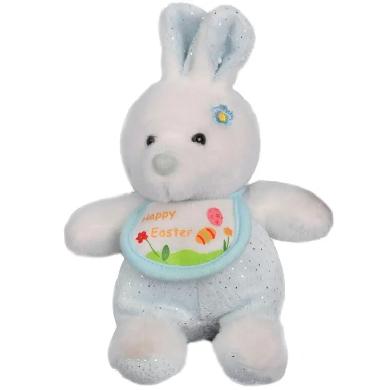 Pluszak KRÓLIK Wielkanocny Z Napisem 'Happy Easter - Niebieski