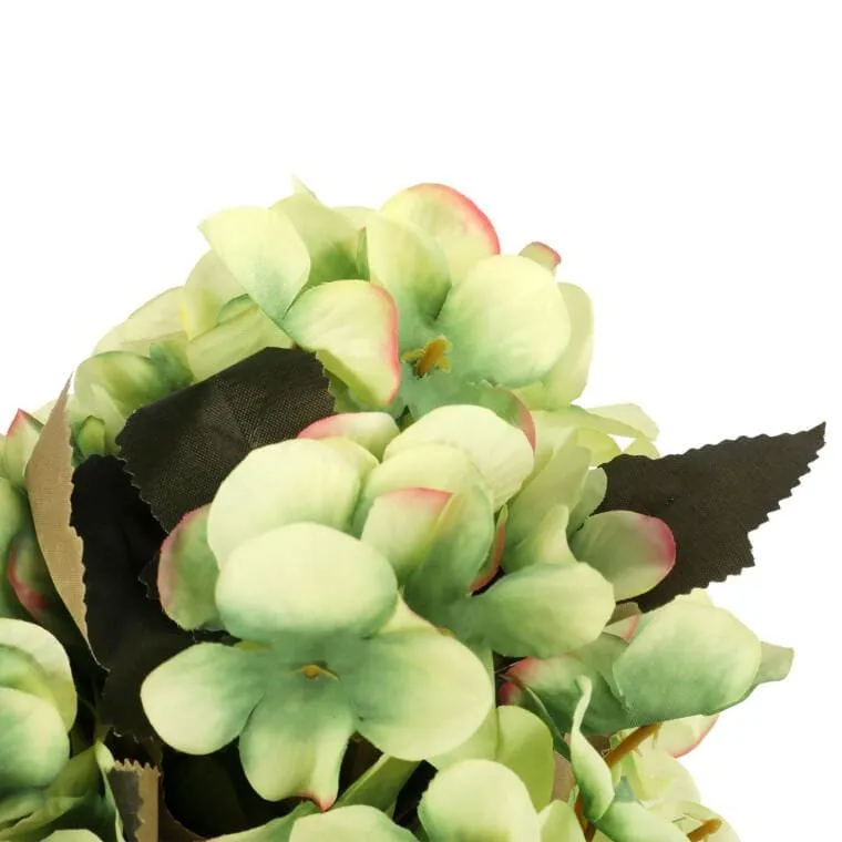 Bukiet 6 Hortensji W Kolorze Zielonym 32 cm