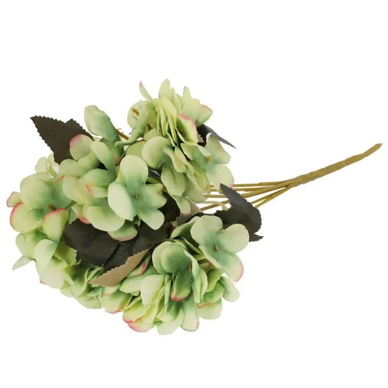 Bukiet 6 Hortensji W Kolorze Zielonym 32 cm