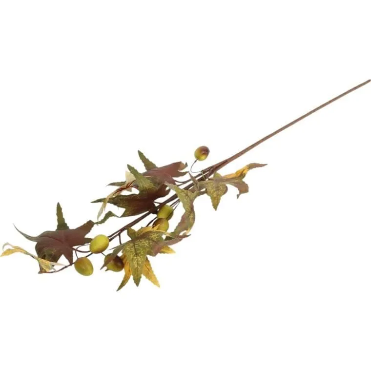Gałązka Jesienna Z Żołędziami 68 cm - Zielona