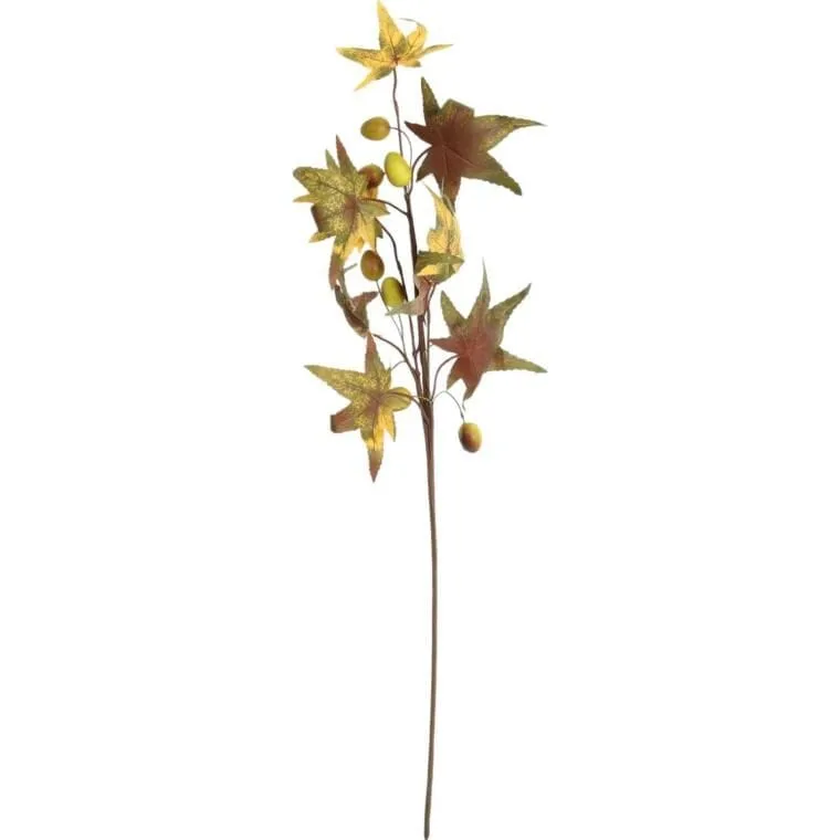 Gałązka Jesienna Z Żołędziami 68 cm - Zielona
