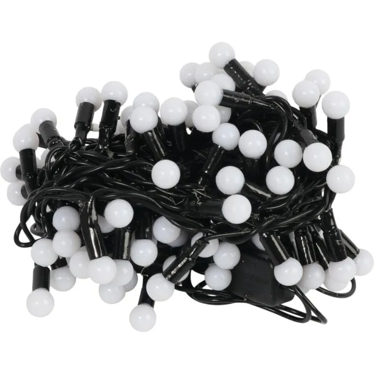 Lampki Choinkowe Na Sznurze 100 LED PEREŁKI NIEBIESKIE
