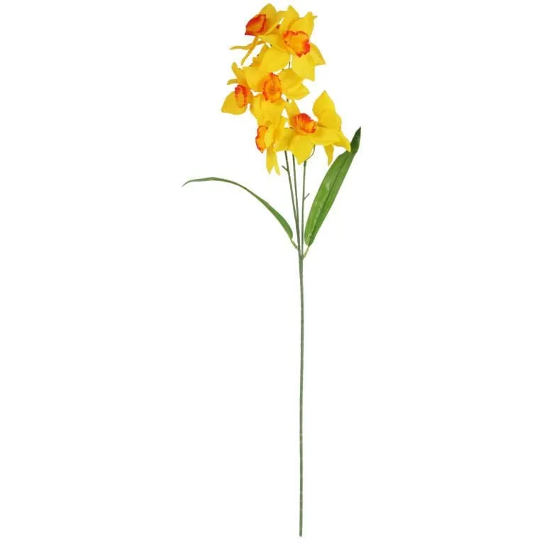 Gałązka Z 9 Kwiatami Narcyza 70 cm - Żółta