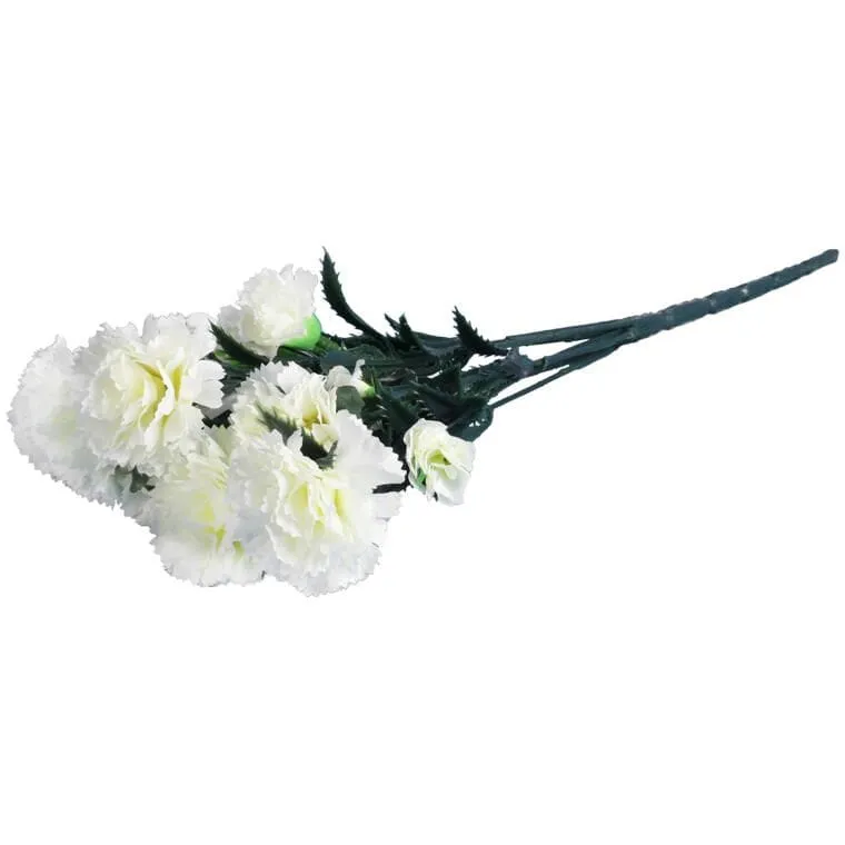 Bukiet GOŹDZIKÓW 42 cm - BIAŁY