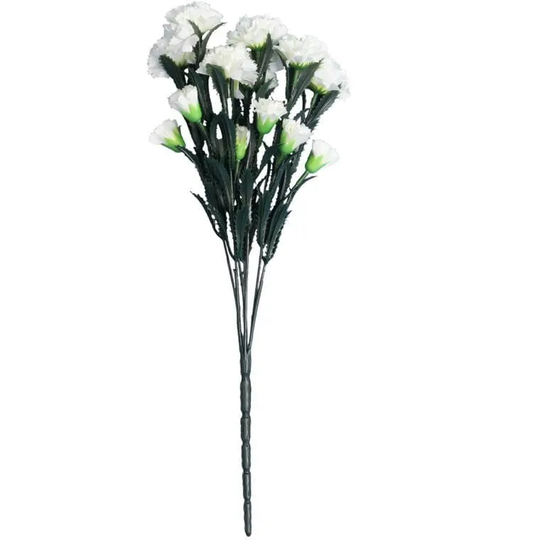 Bukiet GOŹDZIKÓW 42 cm - BIAŁY