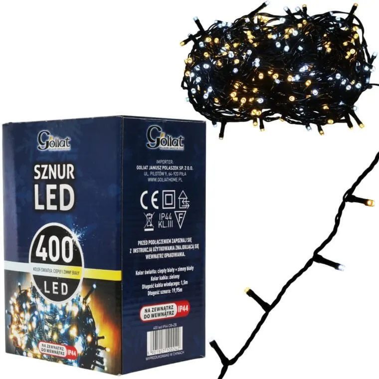Lampki Choinkowe Sznur Świetlny 400 LED Mix C.B+Z.B