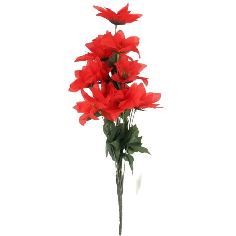Bukiet 14 POINSECJI 44 cm KOLOR - CZERWONY