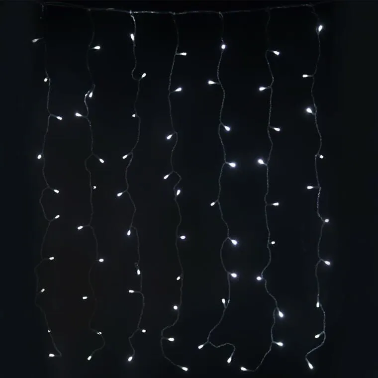 Kurtyna 200 LED Zasłona Świetlna Lampki Święta Lampka Świąteczna 2 x 1 m