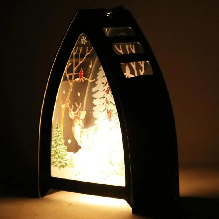 Lampion Świąteczny Latarenka Dekoracja Świetlna LED Boże Narodzenie Renifer