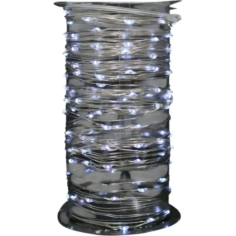 Lampki Choinkowe 120 LED IP20 Zimny Na Baterie - Biały
