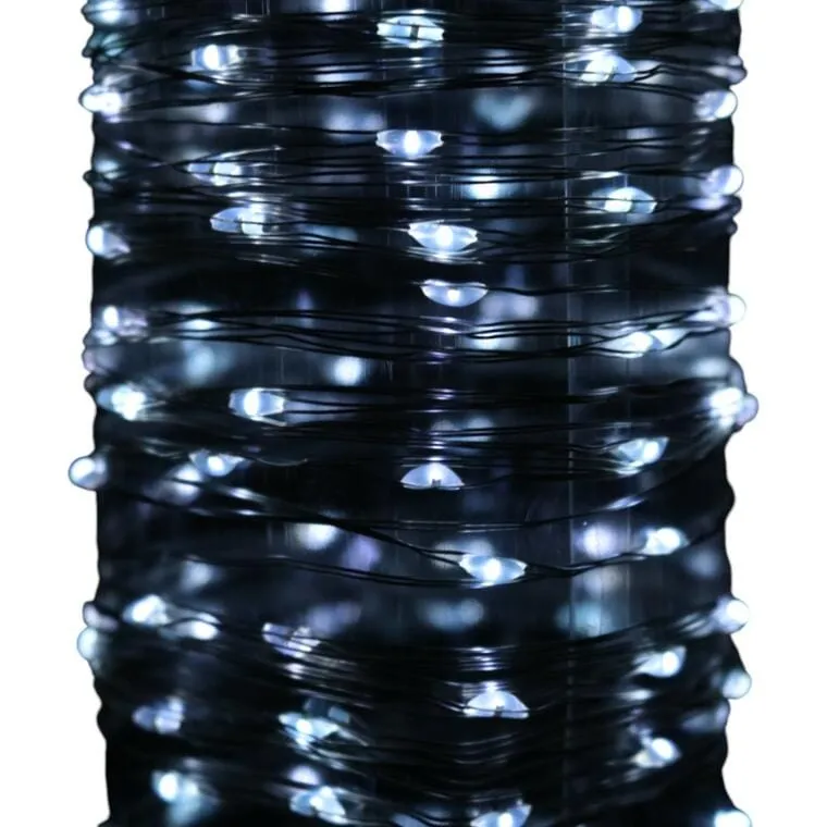 Lampki Choinkowe 120 LED IP20 Zimny Na Baterie - Biały