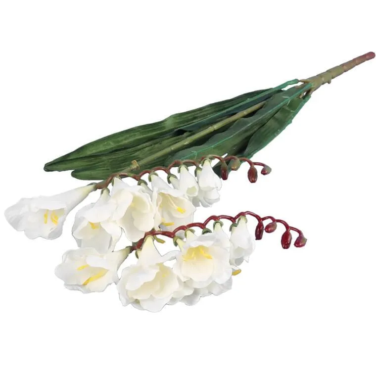 Gałązka 2 FREZJI 54 cm - BIAŁA