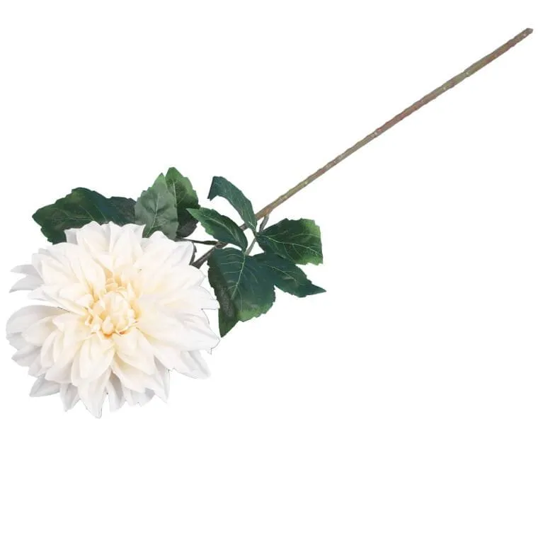 Daliia DUŻY Kwiat Pojedynczy 74 cm - KREMOWA