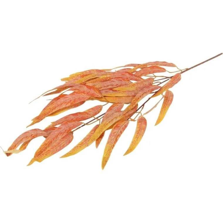 Gałązka Liści Papirusa 70 cm Kolor - Pomarańczowy