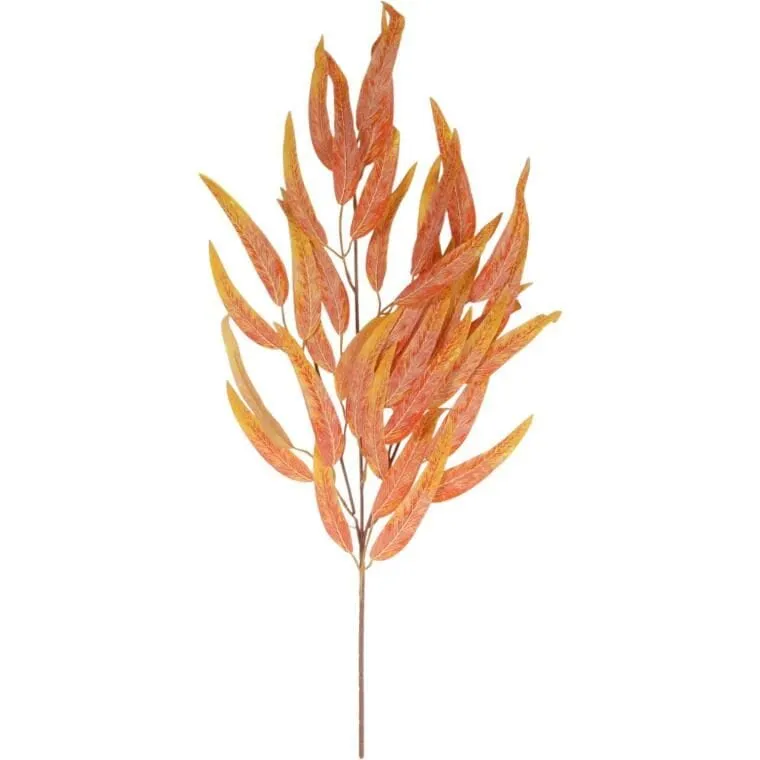 Gałązka Liści Papirusa 70 cm Kolor - Pomarańczowy