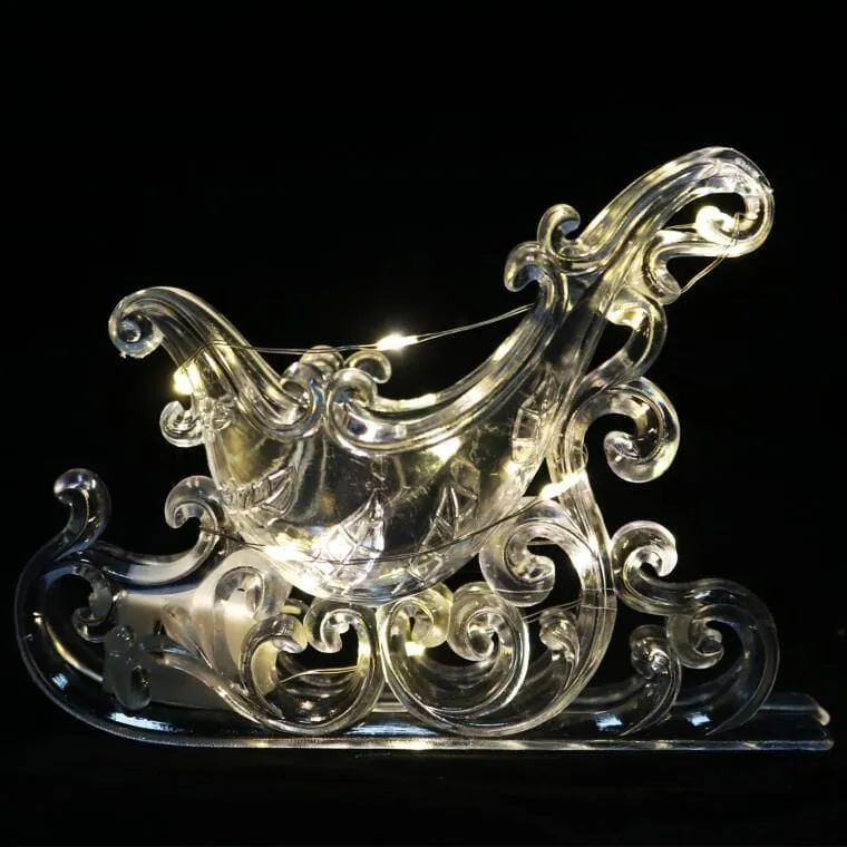 Akrylowa Ozdoba LED Sanie- Zawieszka 15cm