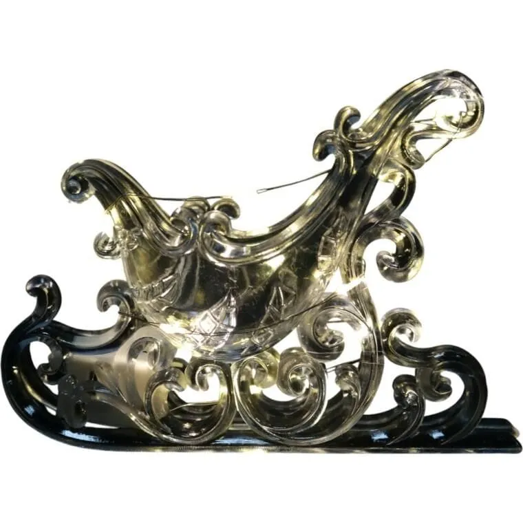 Akrylowa Ozdoba LED Sanie- Zawieszka 15cm