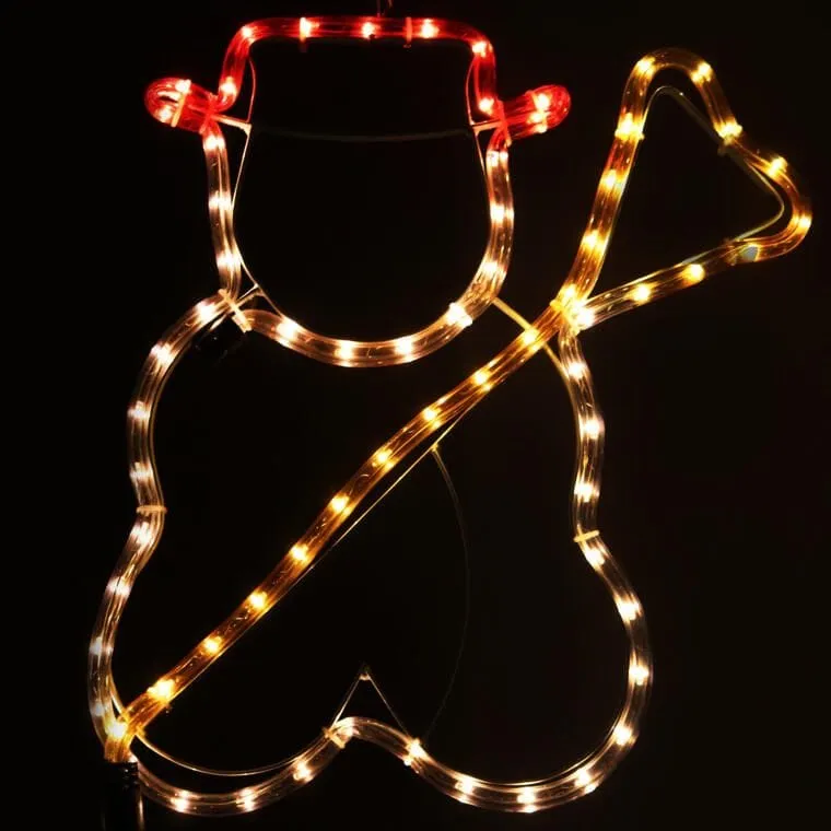 Bożonarodzeniowa Dekoracja Z Węża Świetlnego LED- Bałwan 35 cm