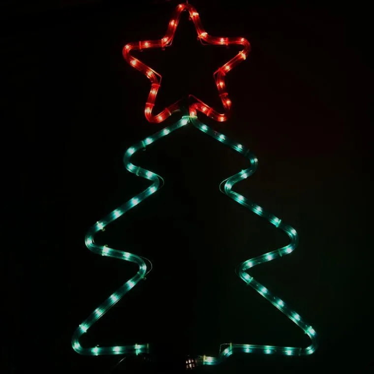 Bożonarodzeniowa Dekoracja Z Węża Świetlnego LED- Choinka 50 cm