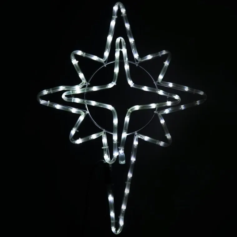 Bożonarodzeniowa Dekoracja Z Węża Świetlnego LED- Gwiazda Betlejemska 60 cm