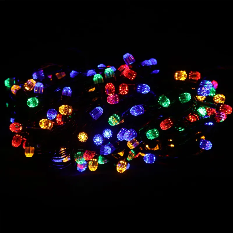 Lampki Choinkowe 200 LED Kryształki Z Programatorem Multikolor Flash 15 m