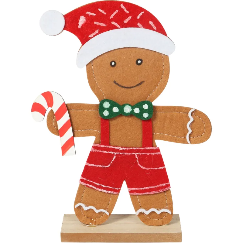 Świąteczna Figurka Z Filcu Ciasteczkowy Ludzik PIERNIK 20 cm