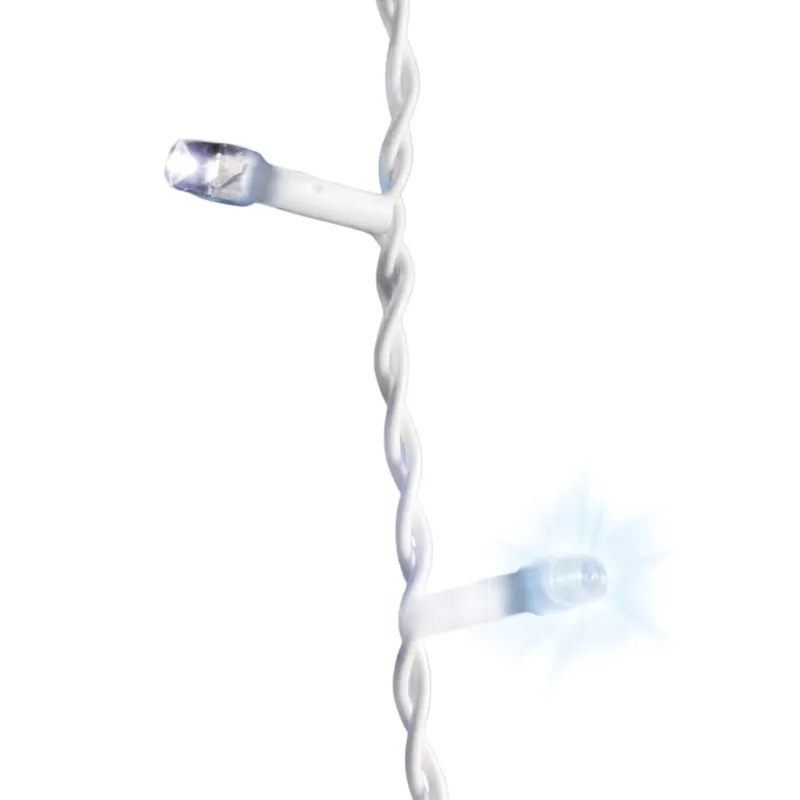 Sople 300 LED Kurtyna Lampki Zewnętrzne/Wewnętrzne Flash Zimny 9 m - Biały