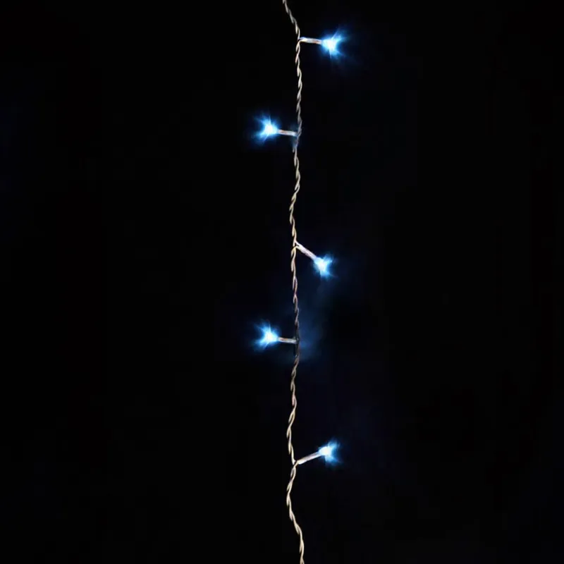 Sople 500 LED Kurtyna Lampki Zewnętrzne IP44 Niebieska +flash Zimny Biały 15 m