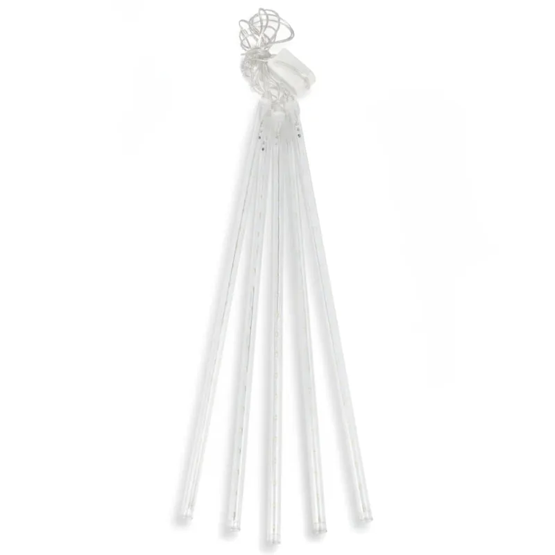 Deszcz Meteorów Sople LED Lampki Spadający Śnieg 45cm Zimny - Biały