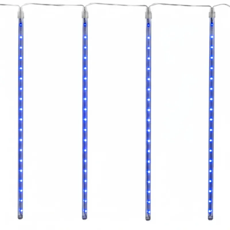 Deszcz Meteorów Sople LED Lampki Spadający Śnieg 45cm Niebieskie USB