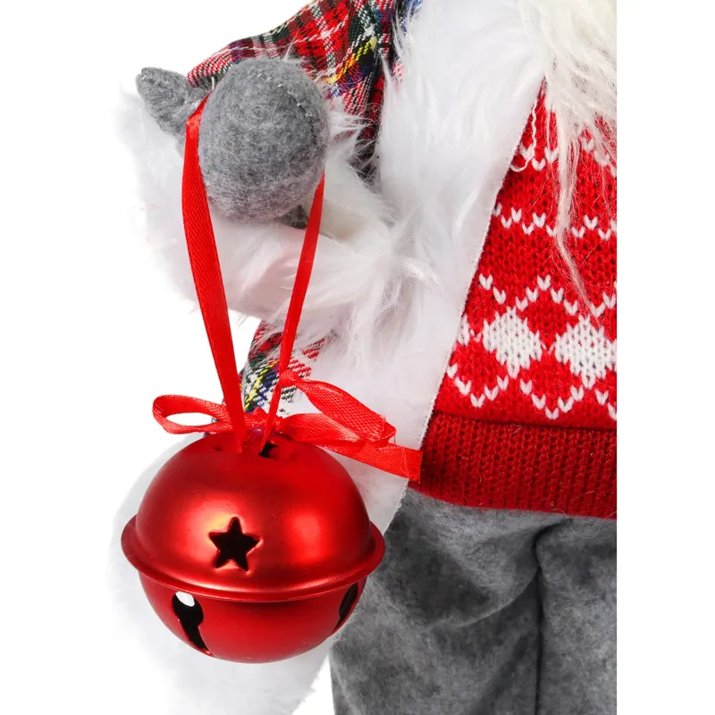ŚWIĘTY MIKOŁAJ Świąteczny FIGURKA Skandynawski DEKORACJA Ozdoba 48cm
