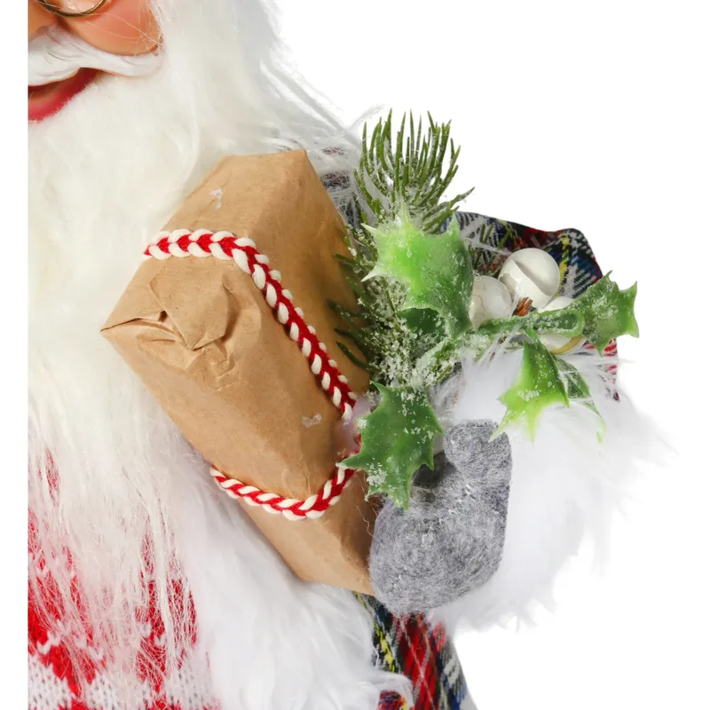 ŚWIĘTY MIKOŁAJ Świąteczny FIGURKA Skandynawski DEKORACJA Ozdoba 48cm