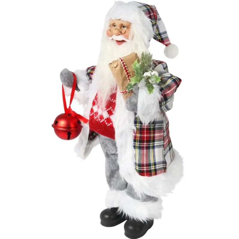 ŚWIĘTY MIKOŁAJ Świąteczny FIGURKA Skandynawski DEKORACJA Ozdoba 48cm