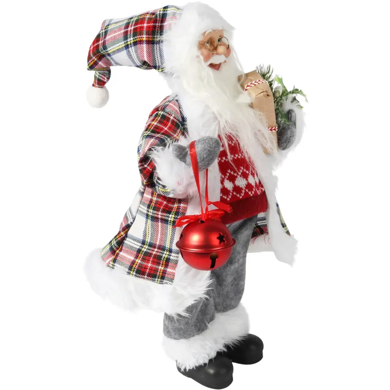 ŚWIĘTY MIKOŁAJ Świąteczny FIGURKA Skandynawski DEKORACJA Ozdoba 48cm
