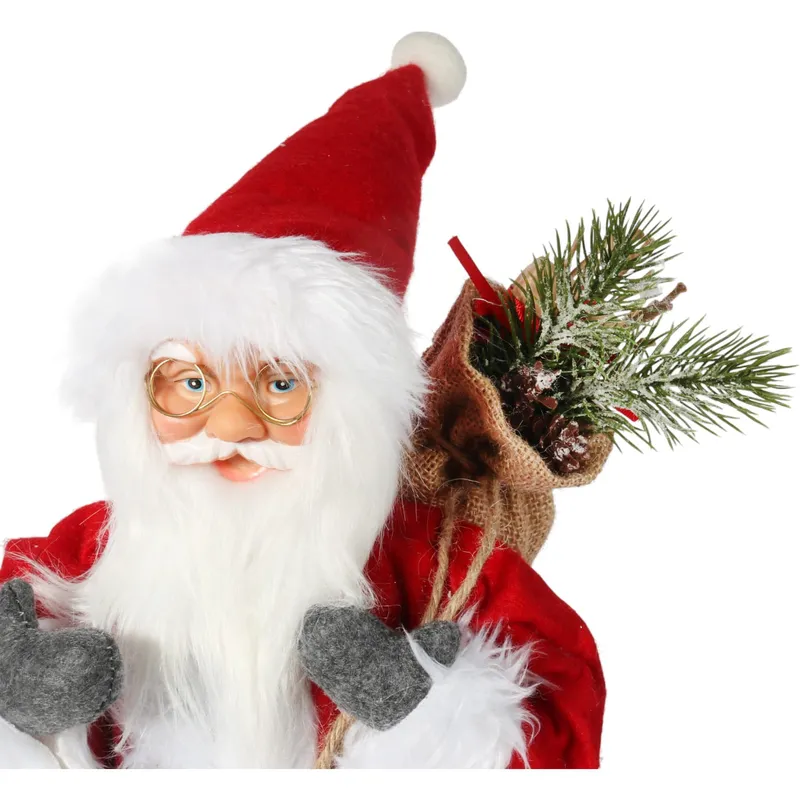 ŚWIĘTY MIKOŁAJ Świąteczny FIGURKA Skandynawski DEKORACJA Ozdoba 56cm