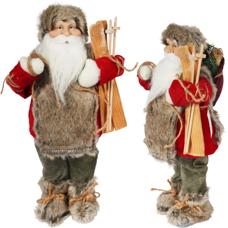 ŚWIĘTY MIKOŁAJ Świąteczny FIGURKA Skandynawski DEKORACJA Ozdoba 46 cm