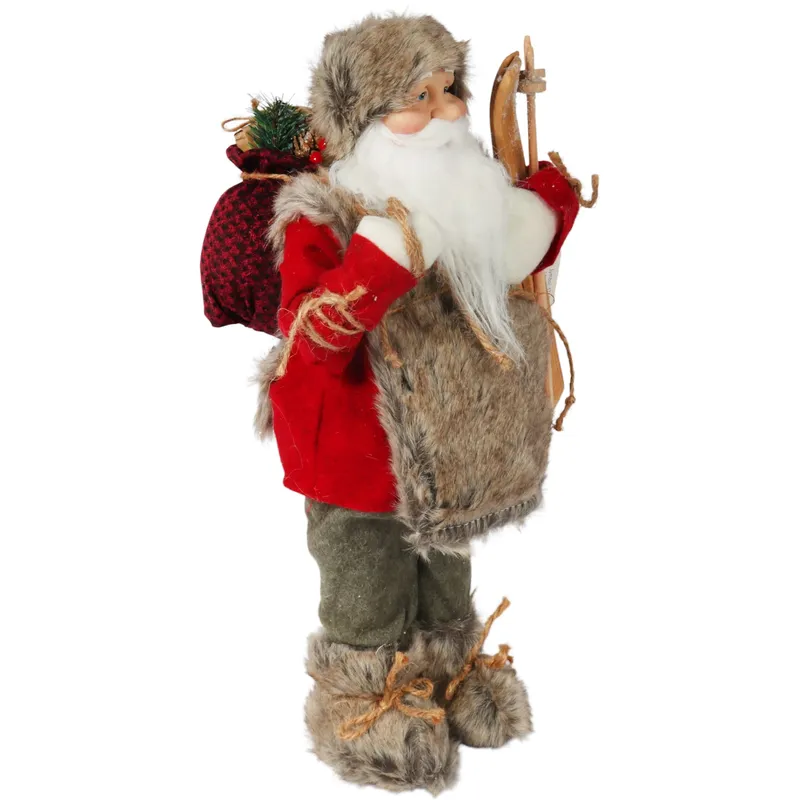 ŚWIĘTY MIKOŁAJ Świąteczny FIGURKA Skandynawski DEKORACJA Ozdoba 46 cm
