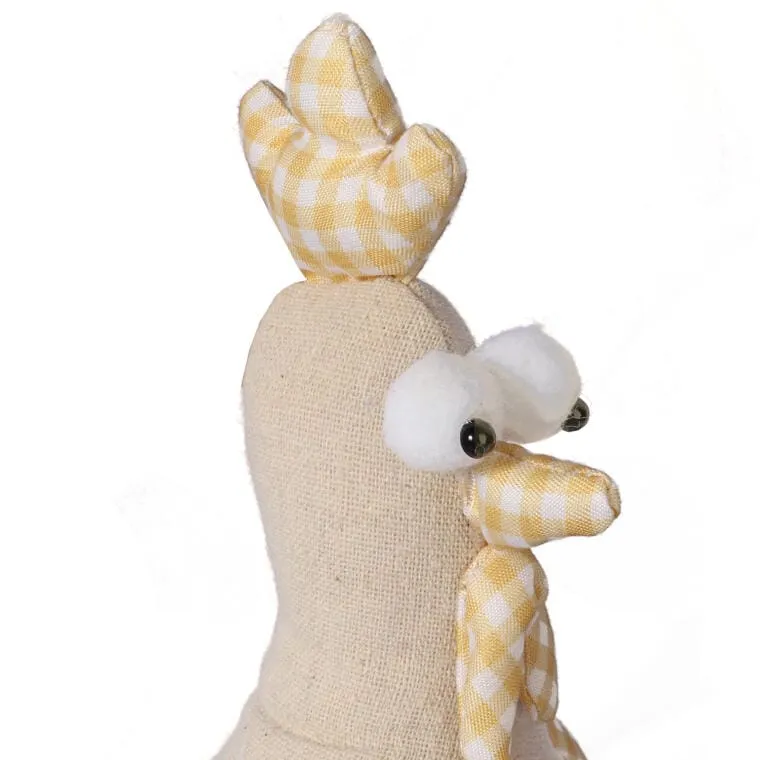 Kura Z Lnu Figurka 25cm - Żółta