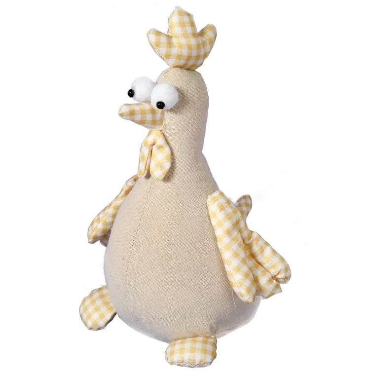 Kura Z Lnu Figurka 25cm - Żółta
