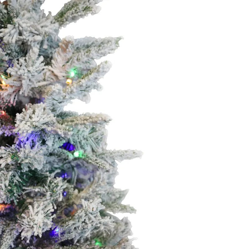 Luksusowa Choinka Sztuczna Świerk Ośnieżona 300 LED Biały/Multikolor 180 cm