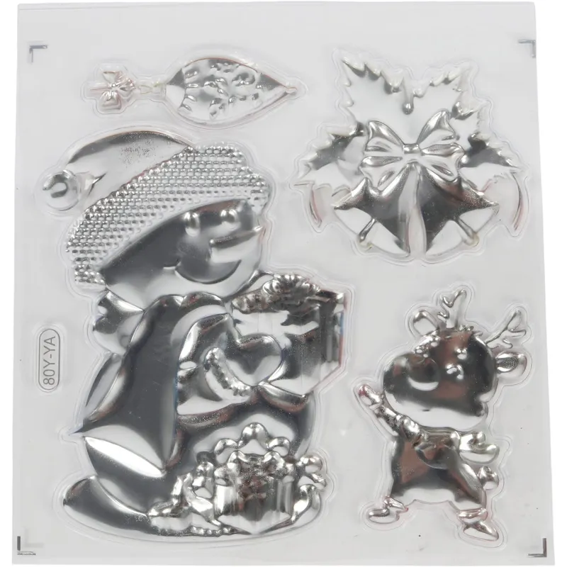Naklejki Świąteczne Na Okno 3D Dekoracja Ozdoba Bałwan+ Renifer