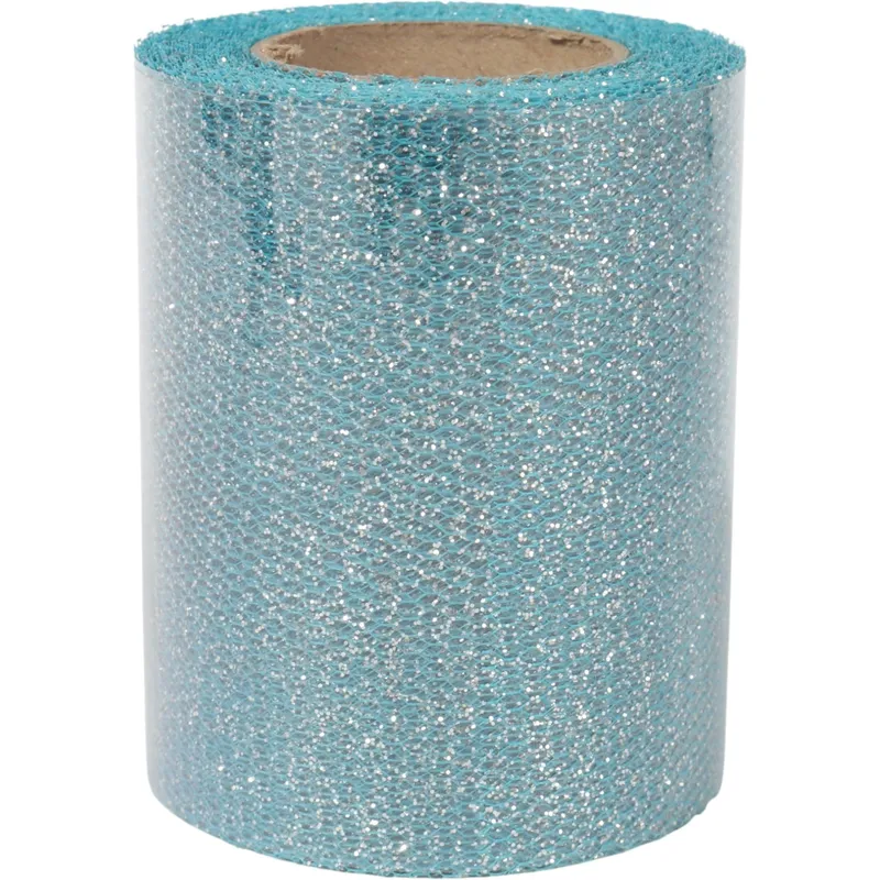 Organza Dekoracyjna Na Szpuli, Szerokość 8 cm, Długość 10 m - Turkusowa