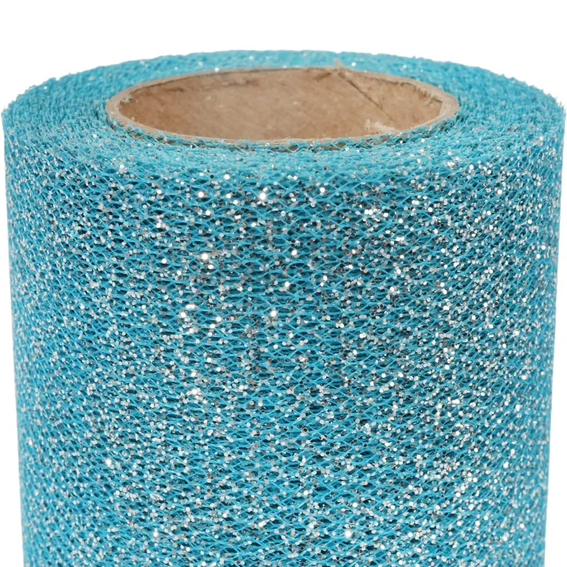 Organza Dekoracyjna Na Szpuli, Szerokość 8 cm, Długość 10 m - Turkusowa