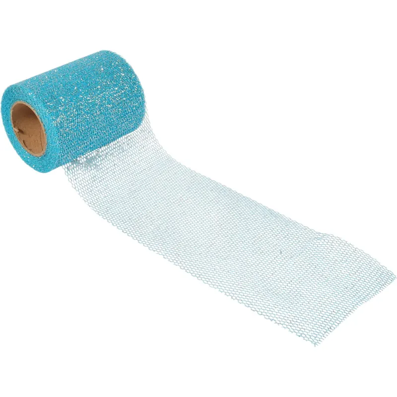 Organza Dekoracyjna Na Szpuli, Szerokość 8 cm, Długość 10 m - Turkusowa